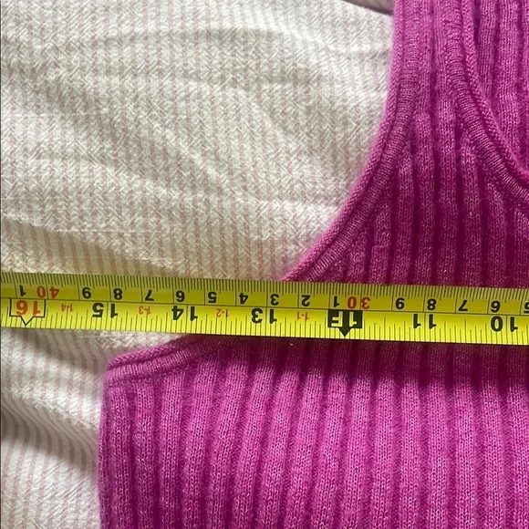 Guest in Residence - Ribbed Tank Top - Medium - Fuscia - Picture 10 of 12